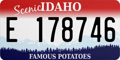 ID license plate E178746