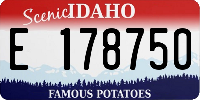 ID license plate E178750