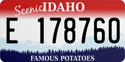 ID license plate E178760