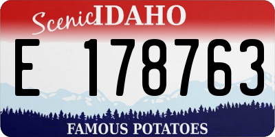 ID license plate E178763