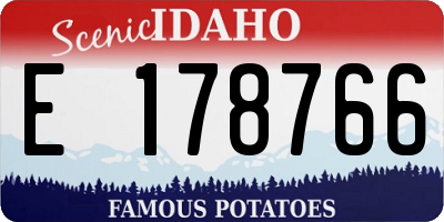ID license plate E178766