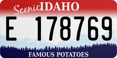 ID license plate E178769