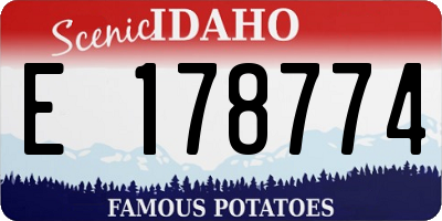 ID license plate E178774