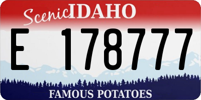 ID license plate E178777