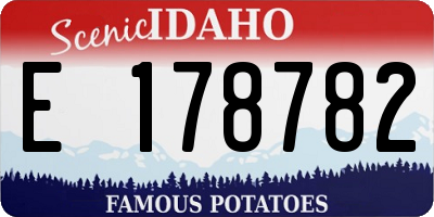 ID license plate E178782
