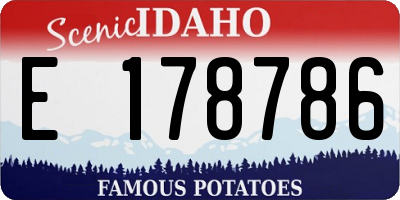 ID license plate E178786