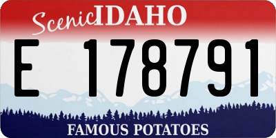 ID license plate E178791