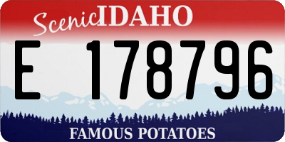 ID license plate E178796
