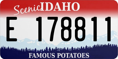 ID license plate E178811