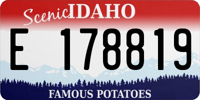 ID license plate E178819