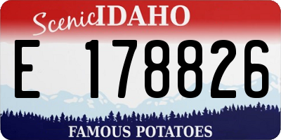 ID license plate E178826