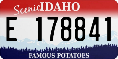 ID license plate E178841