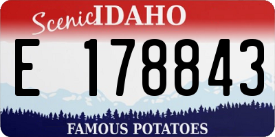 ID license plate E178843
