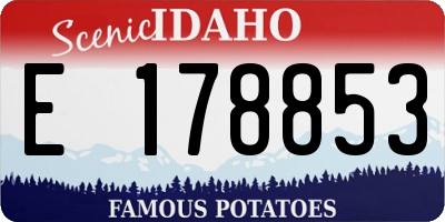 ID license plate E178853