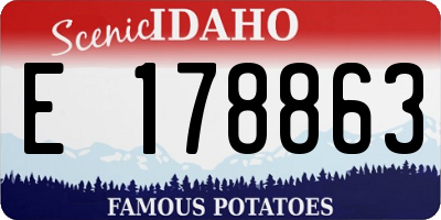 ID license plate E178863