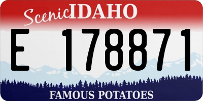 ID license plate E178871