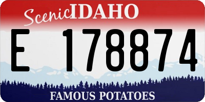 ID license plate E178874