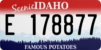 ID license plate E178877