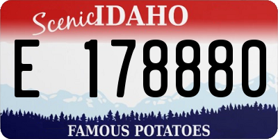 ID license plate E178880
