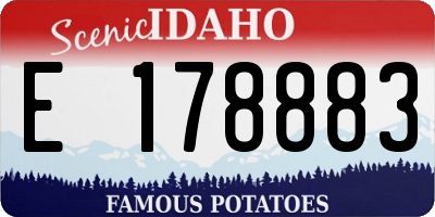 ID license plate E178883
