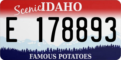 ID license plate E178893