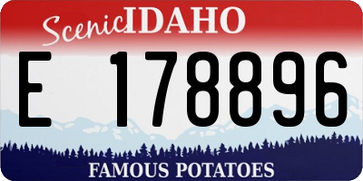 ID license plate E178896