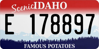 ID license plate E178897