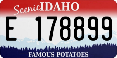 ID license plate E178899