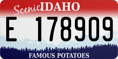 ID license plate E178909