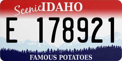 ID license plate E178921