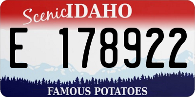 ID license plate E178922