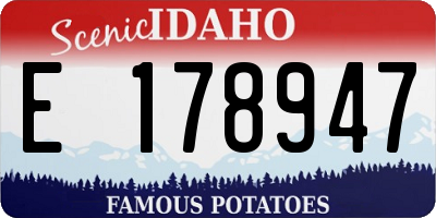 ID license plate E178947