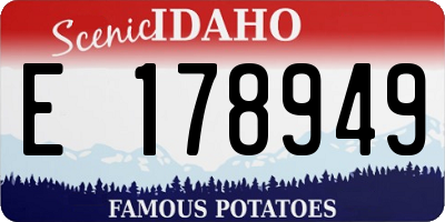ID license plate E178949