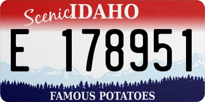 ID license plate E178951