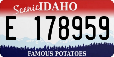 ID license plate E178959