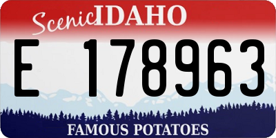 ID license plate E178963
