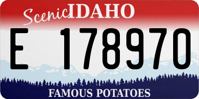 ID license plate E178970
