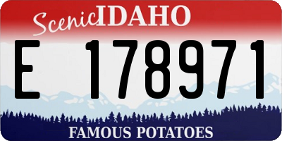 ID license plate E178971
