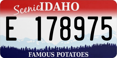 ID license plate E178975