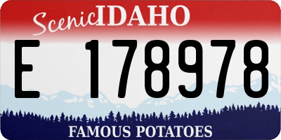 ID license plate E178978