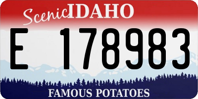 ID license plate E178983