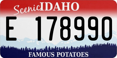 ID license plate E178990