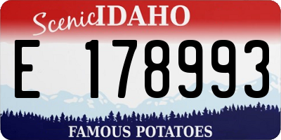 ID license plate E178993