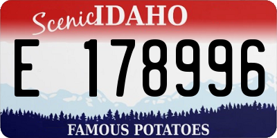 ID license plate E178996
