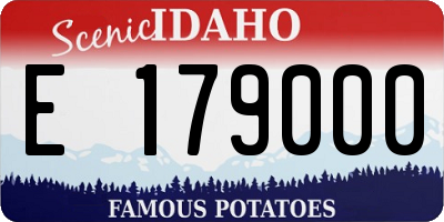 ID license plate E179000