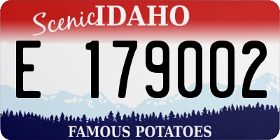 ID license plate E179002