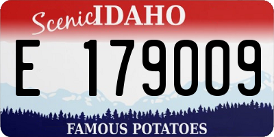 ID license plate E179009