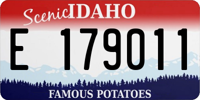 ID license plate E179011