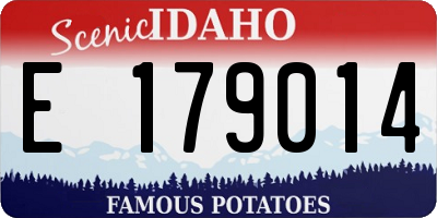 ID license plate E179014