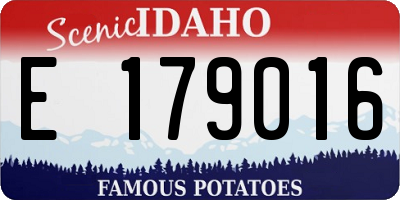 ID license plate E179016